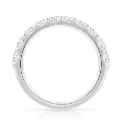 Alliance demi-tour or 750 blanc diamant