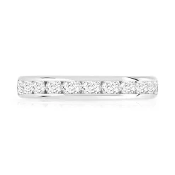 Alliance demi-tour or 750 blanc diamant