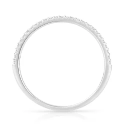 Alliance demi-tour or 750 blanc diamant H/SI