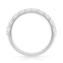 Alliance demi-tour or 750 blanc diamant HSI