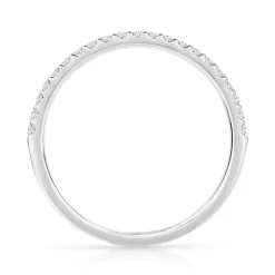 Alliance demi-tour or 750 blanc diamant HSI