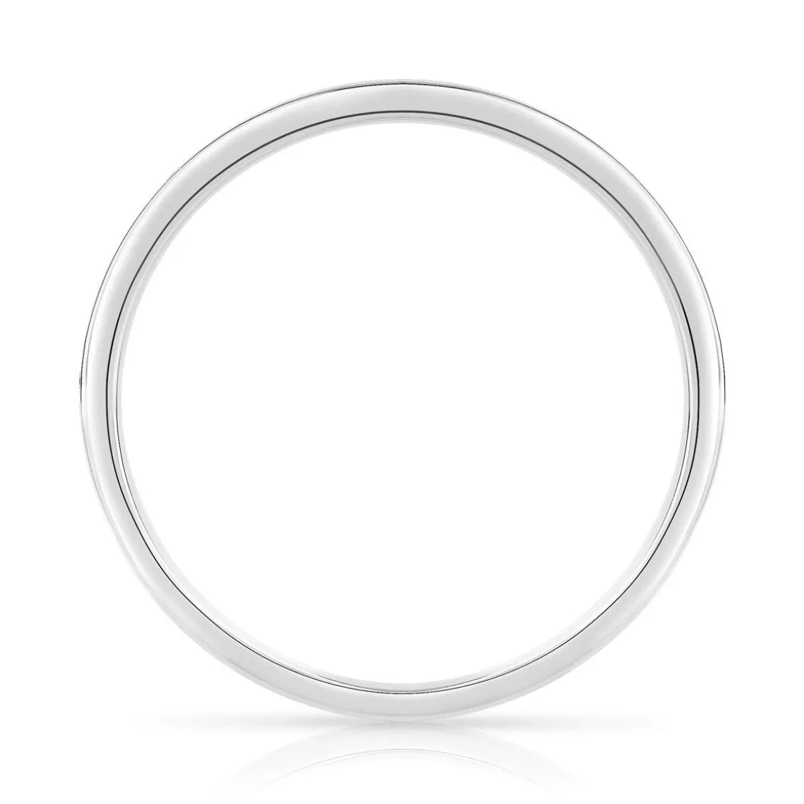 Alliance demi-tour or 750 blanc diamant H/SI