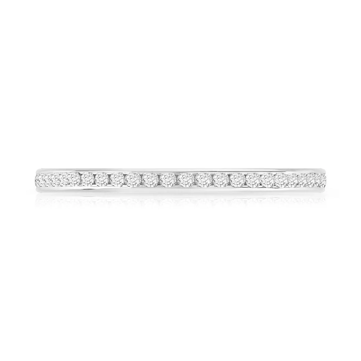 Alliance demi-tour or 750 blanc diamant H/SI