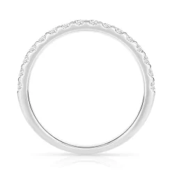 Alliance demi-tour or 750 blanc diamant