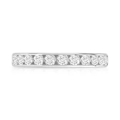 Alliance demi-tour or 750 blanc diamant