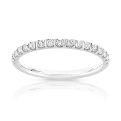 Alliance demi-tour or 750 blanc diamant HSI