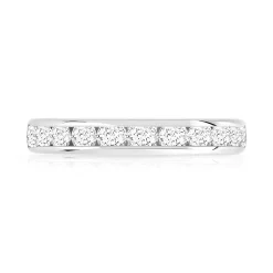 Alliance demi-tour or 750 blanc diamant HSI