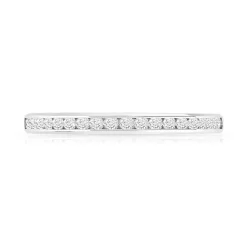 Alliance demi-tour or 750 blanc diamant HSI