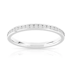 Alliance demi-tour or 750 blanc diamant HSI