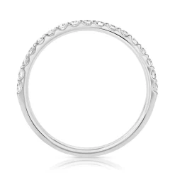 Alliance demi-tour or 750 blanc diamants synthétiques 0.25 ct.