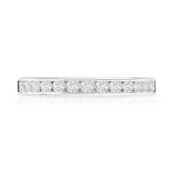 Alliance demi-tour or 750 blanc diamants synthétiques 0.50 ct.
