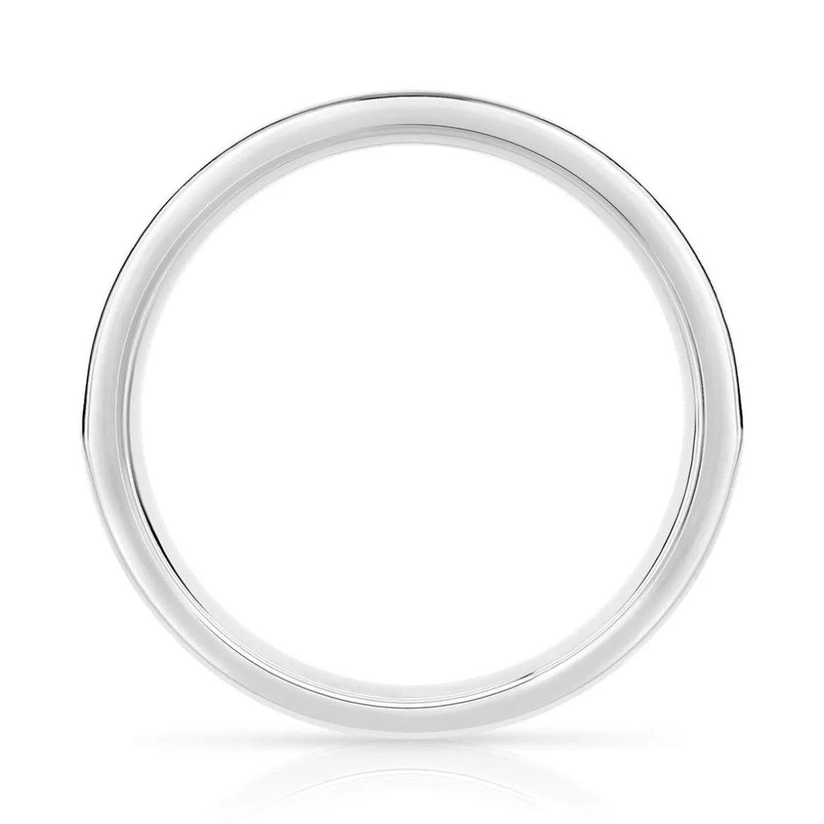 Alliance demi-tour or 750 blanc diamants synthétiques 0.50 ct.