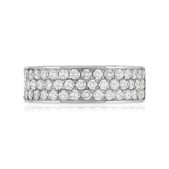 Alliance demi-tour or 750 blanc diamant