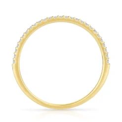Alliance demi-tour or 750 jaune diamant H/SI