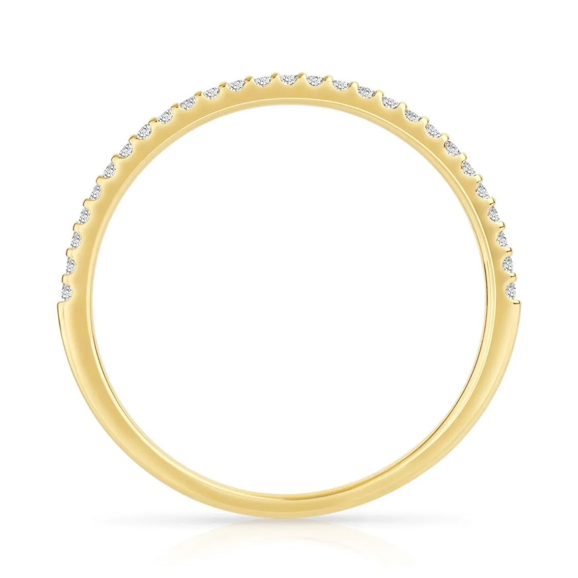Alliance demi-tour or 750 jaune diamant H/SI