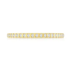 Alliance demi-tour or 750 jaune diamant