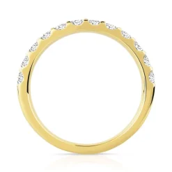 Alliance demi-tour or 750 jaune diamant 0.75 ct 3mm