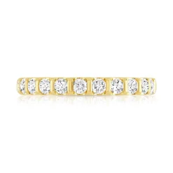 Alliance demi-tour or 750 jaune diamant