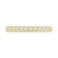 Alliance demi-tour or 750 jaune diamant