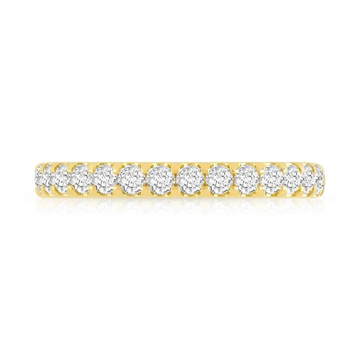 Alliance demi-tour or 750 jaune diamant