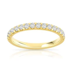 Alliance demi-tour or 750 jaune diamant