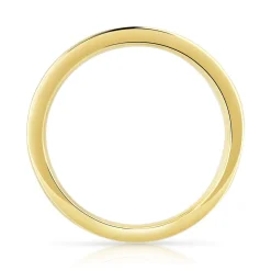 Alliance demi-tour or 750 jaune diamants synthétiques 0.75 ct.