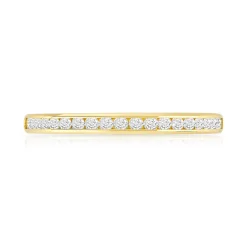 Alliance demi-tour or 750 jaune diamant