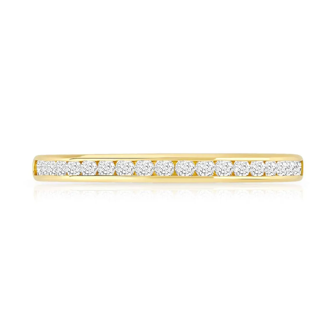 Alliance demi-tour or 750 jaune diamant