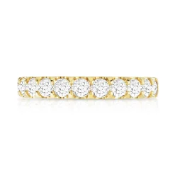 Alliance demi-tour or 750 jaune diamant H/SI