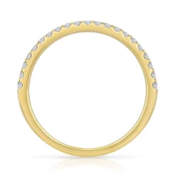 Alliance demi-tour or 750 jaune diamant H/SI