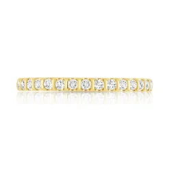 Alliance demi-tour or 750 jaune diamant H/SI
