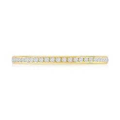 Alliance demi-tour or 750 jaune diamant H/SI