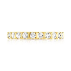 Alliance demi-tour or 750 jaune diamant H/SI