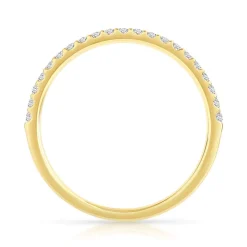 Alliance demi-tour or 750 jaune diamant H/SI