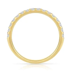 Alliance demi-tour or 750 jaune diamant H/SI