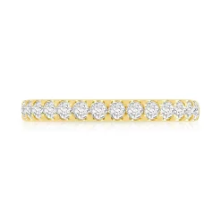 Alliance demi-tour or 750 jaune diamant H/SI