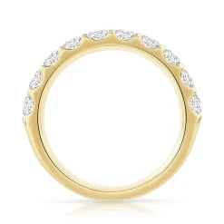 Alliance demi-tour or 750 jaune diamant H/SI