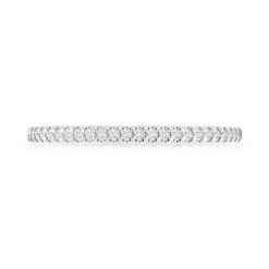 Alliance or 750 blanc demi-tour diamants