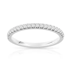 Alliance or 750 blanc demi-tour diamants 0.25 ct 2 mm