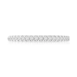 Alliance or 750 blanc demi-tour diamants 0.25 ct 2 mm
