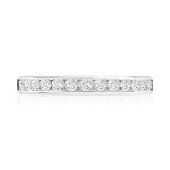Alliance or 750 blanc demi-tour diamants