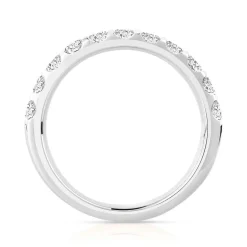 Alliance or 750 blanc demi-tour diamants 1 ct 3.45 mm