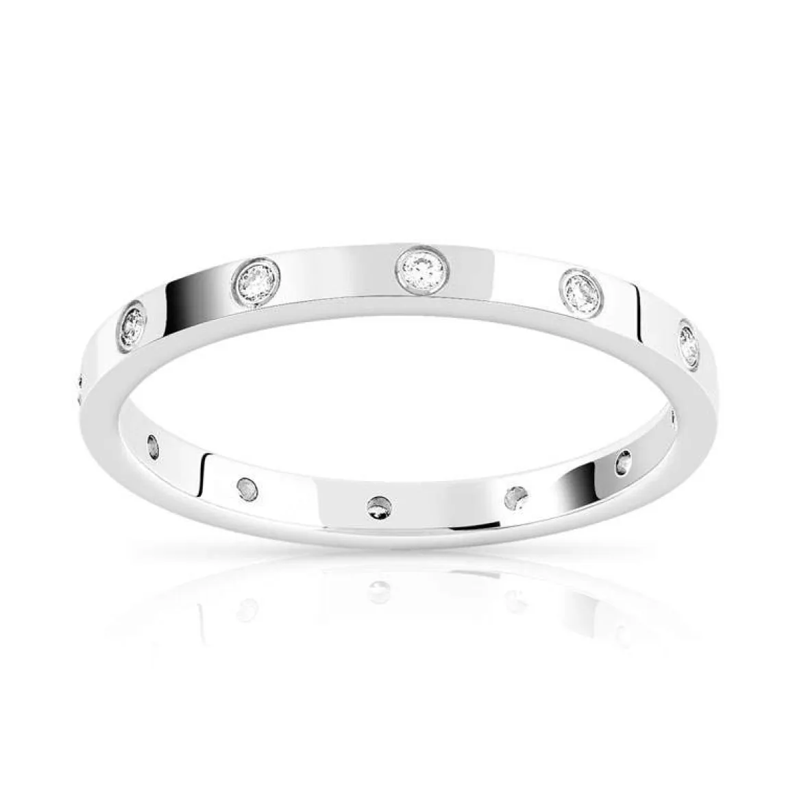 Alliance or 375 blanc diamant