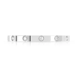 Alliance or 375 blanc diamant