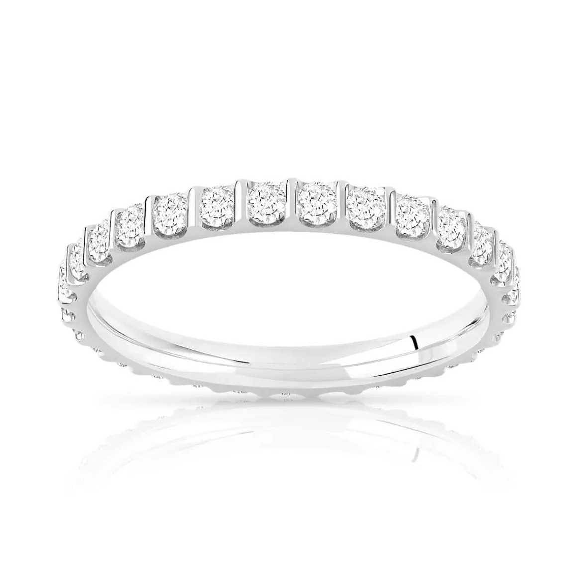 Alliance or 750 blanc diamant H/SI