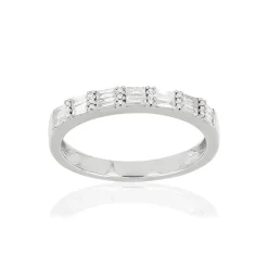 Alliance or blanc 750 diamants 0.20 ct 2.4 mm