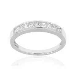 Alliance or blanc 750 diamants 0.50 ct 3.2mm