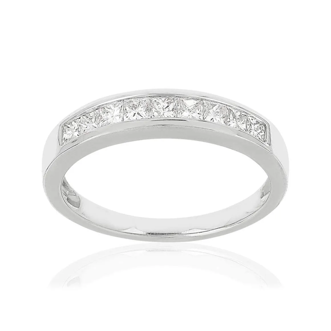 Alliance or blanc 750 diamants 0.50 ct 3.2mm