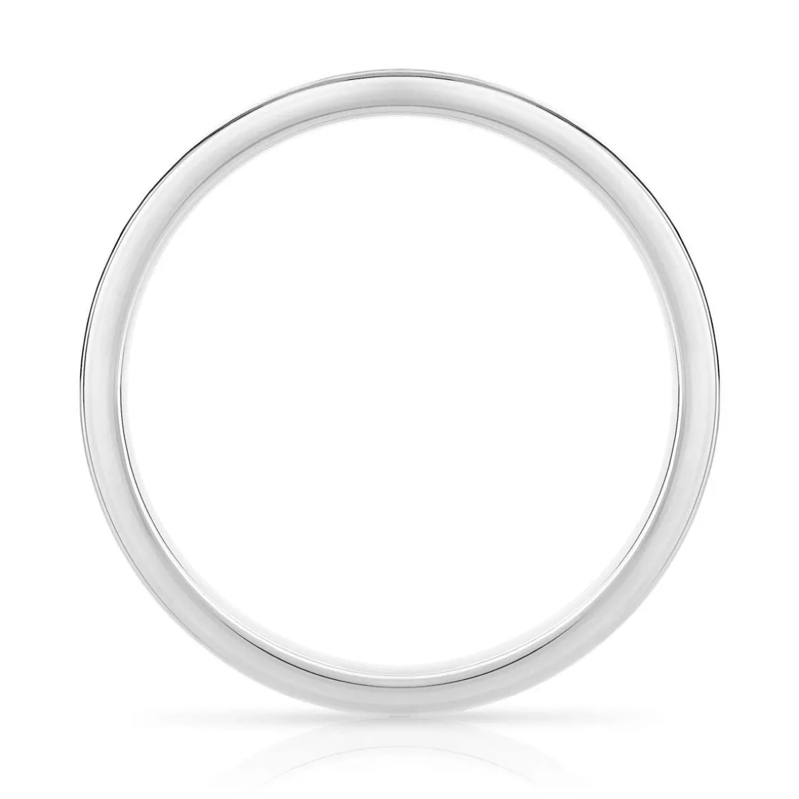 Alliance or 750 blanc diamants synthétiques 0.50 ct 2 mm