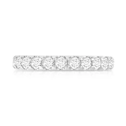 Alliance or 750 blanc diamants synthétiques 1.50 ct 3.1 mm